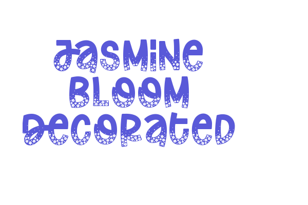 Jasmine Bloom Decorated Font