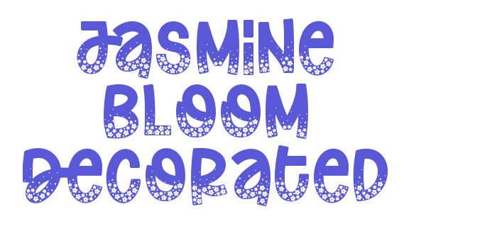 Jasmine Bloom Decorated Font