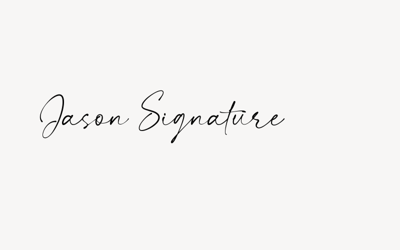 Jason Signature Font