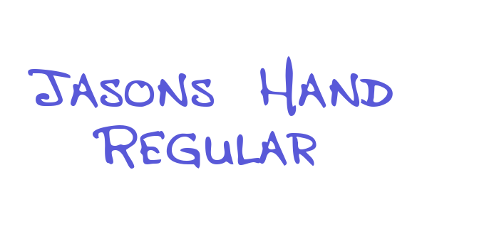 Jasons Hand Regular Font Download