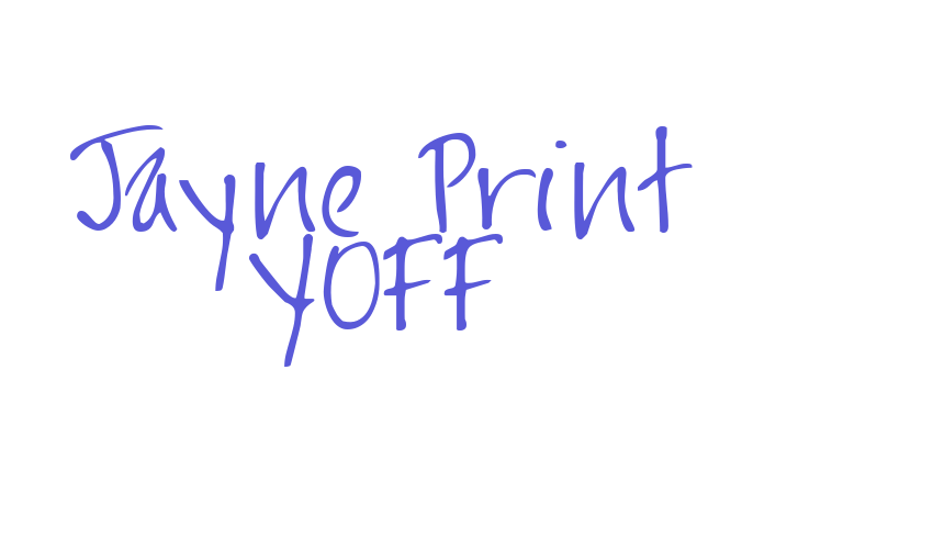 Jayne Print YOFF Font Download