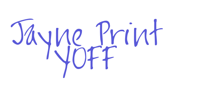 Jayne Print YOFF Font Download