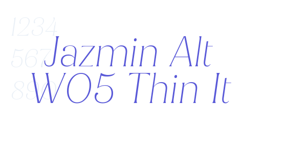 Jazmin Alt W05 Thin It font free