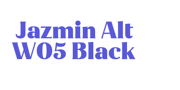 Jazmin Alt W05 Black Font Download