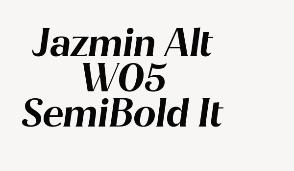 Jazmin Alt W05 SemiBold It Font