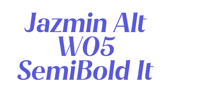 Jazmin Alt W05 SemiBold It Font Download