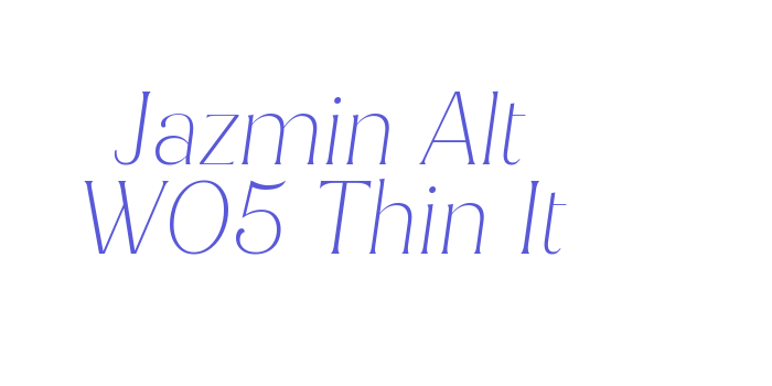 Jazmin Alt W05 Thin It Font Download