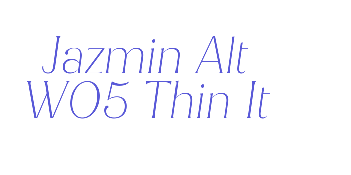 Jazmin Alt W05 Thin It Font