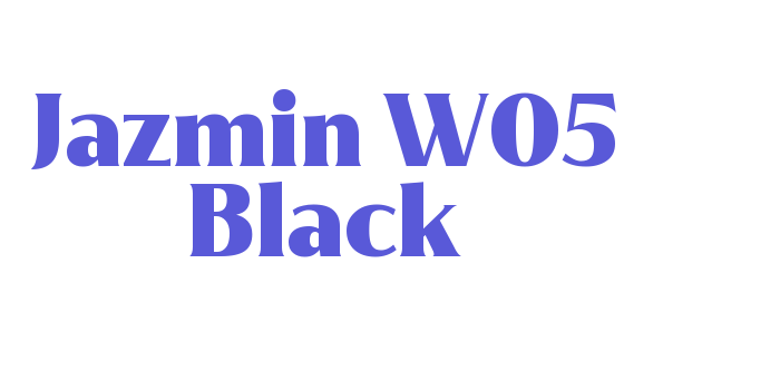 Jazmin W05 Black Font Download