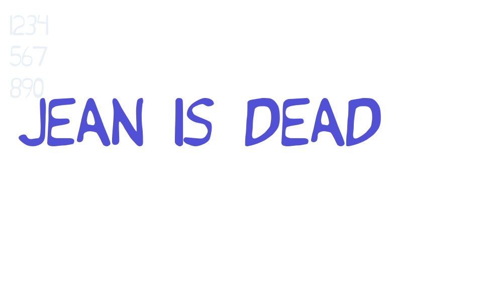 Jean is Dead-font-download