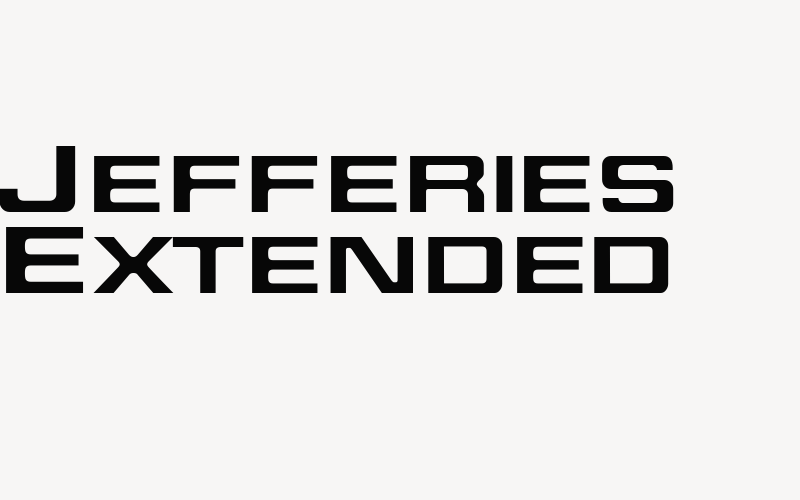 Jefferies Extended Font