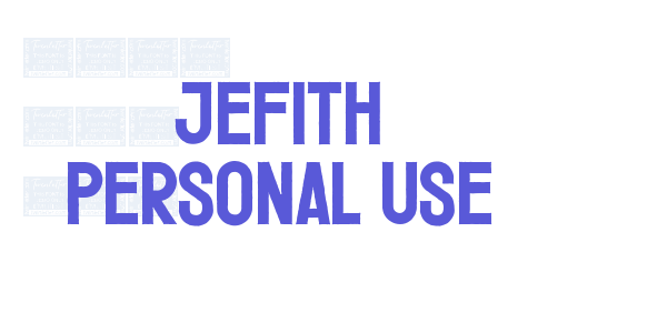 Jefith Personal Use font free