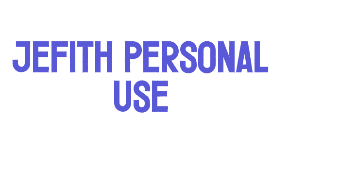 Jefith Personal Use Font Download