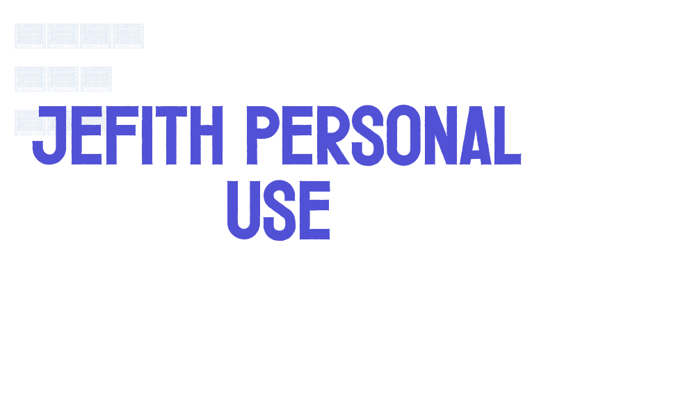 Jefith Personal Use-font-download