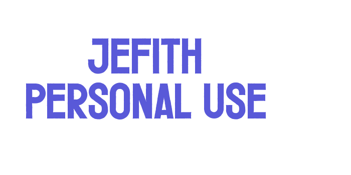 Jefith Personal Use Font