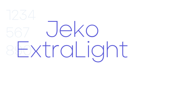 Jeko ExtraLight font