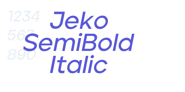 Jeko SemiBold Italic font