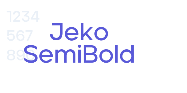 Jeko SemiBold font