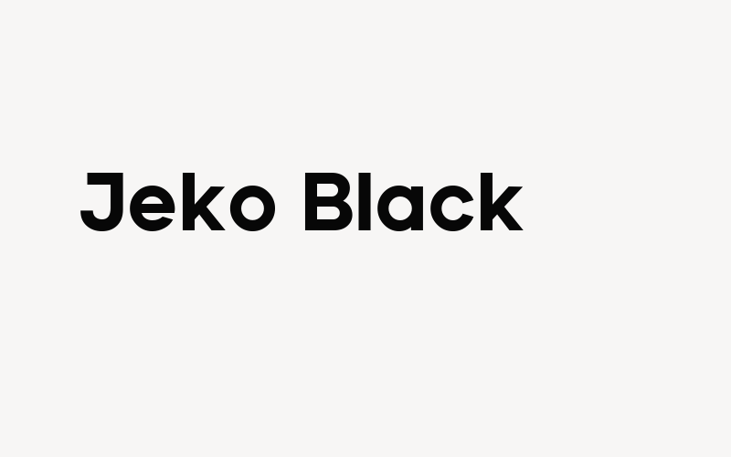 Jeko Black Font