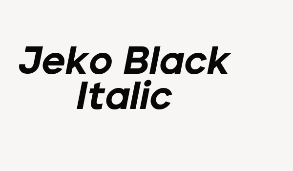 Jeko Black Italic Font