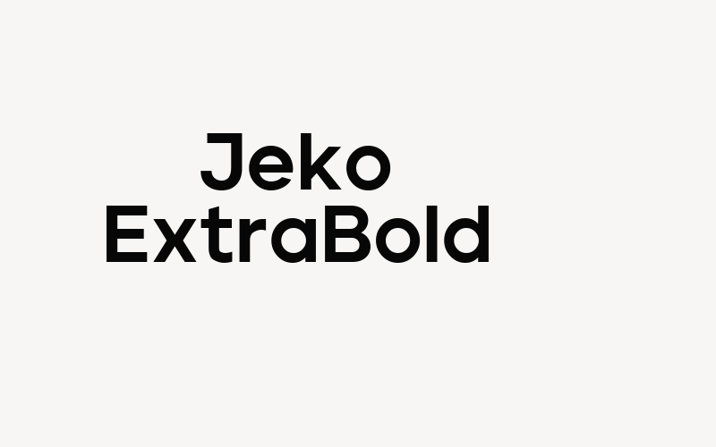 Jeko ExtraBold Font