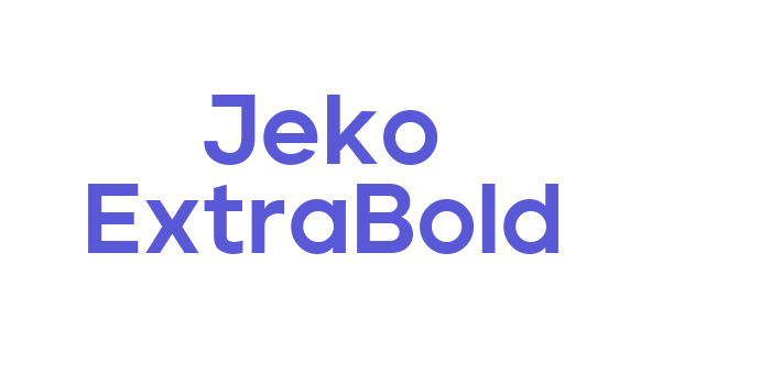 Jeko ExtraBold Font Download