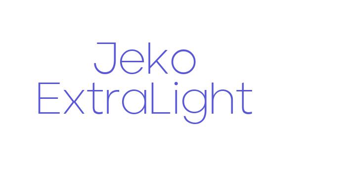 Jeko ExtraLight Font Download