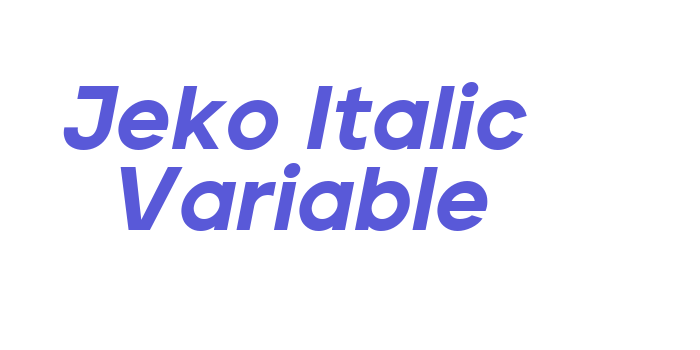 Jeko Italic Variable Font Download