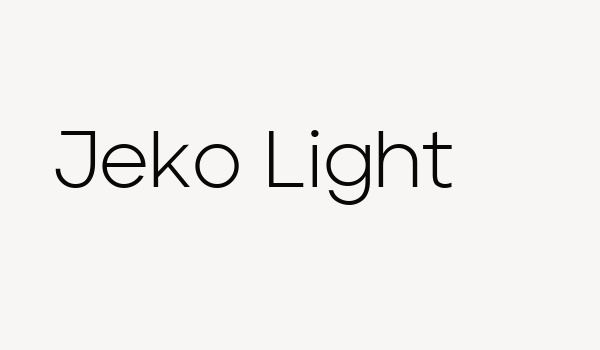 Jeko Light Font