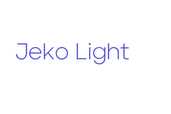 Jeko Light Font