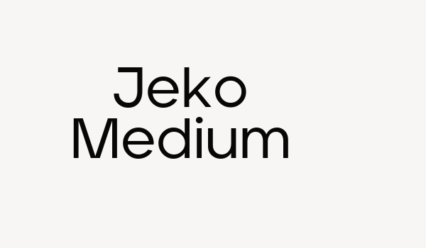 Jeko Medium Font