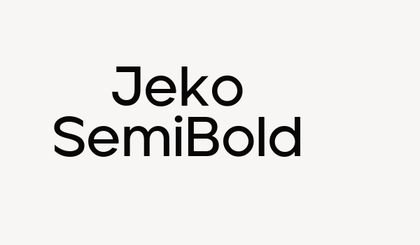 Jeko SemiBold Font