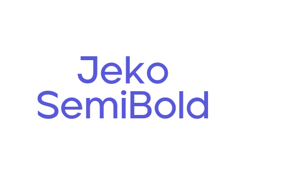 Jeko SemiBold Font