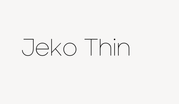 Jeko Thin Font