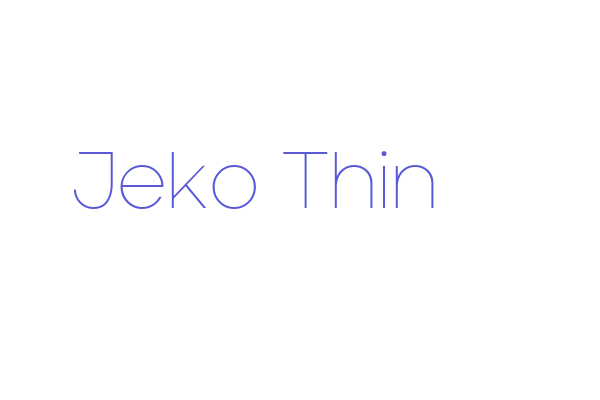 Jeko Thin Font