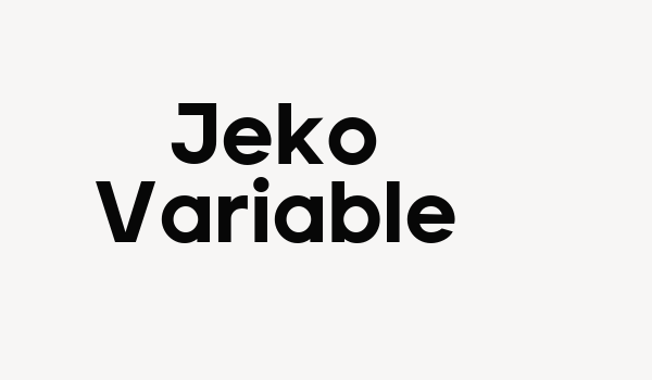 Jeko Variable Font