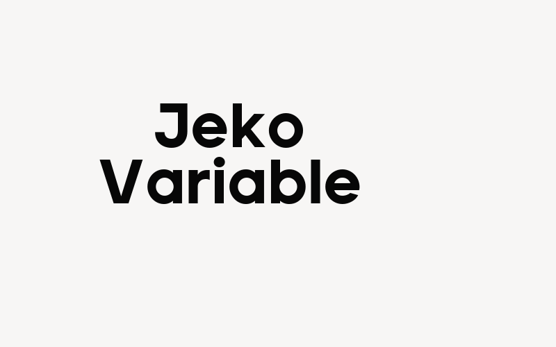 Jeko Variable Font