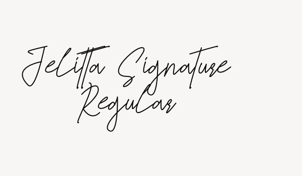 Jelitta Signature Regular Font