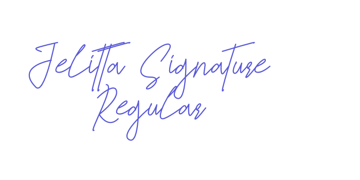 Jelitta Signature Regular Font Download