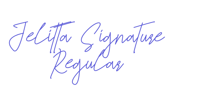 Jelitta Signature Regular Font