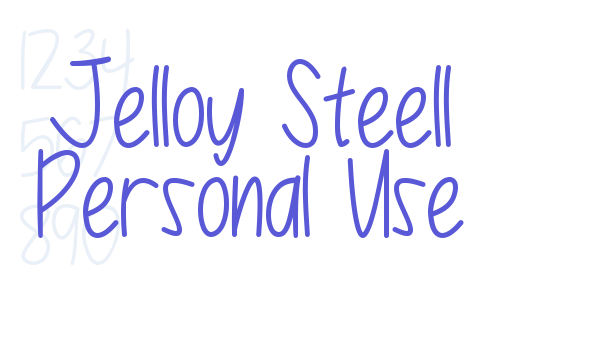 Jelloy Steell Personal Use Font