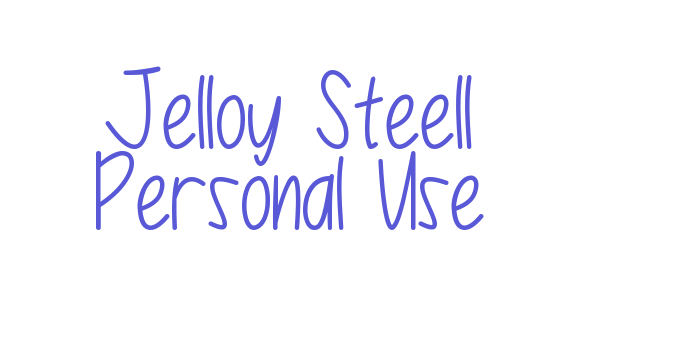 Jelloy Steell Personal Use Font Download