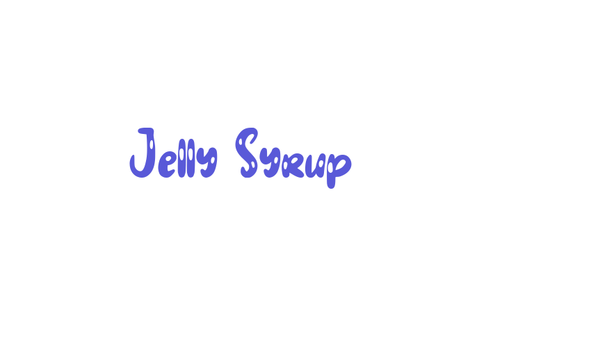 Jelly Syrup Font