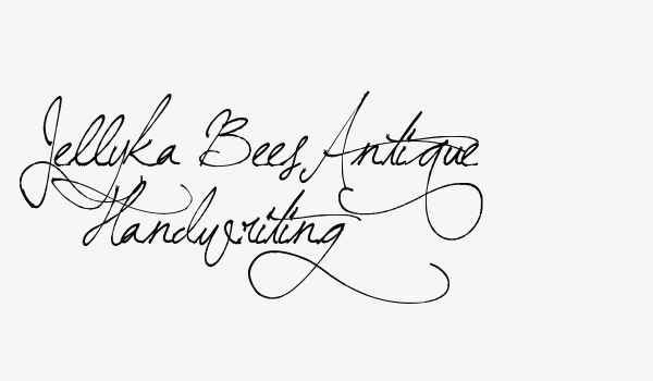 Jellyka BeesAntique Handwriting Font