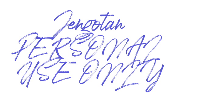 Jengotan PERSONAL USE ONLY Font Download