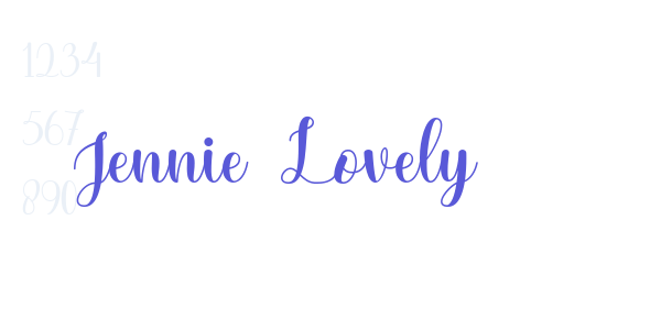 Jennie Lovely font free