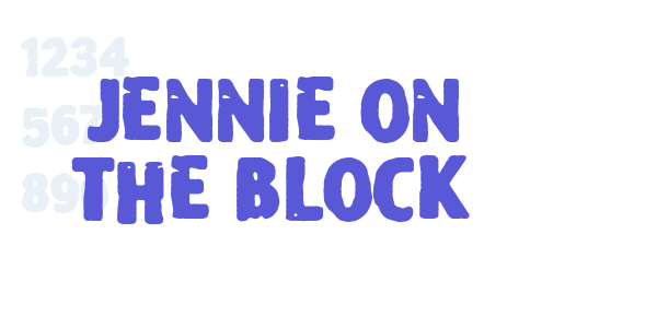 Jennie on the Block font free