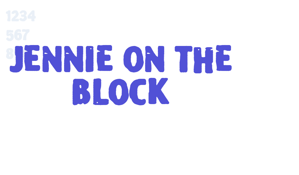 Jennie on the Block-font-download