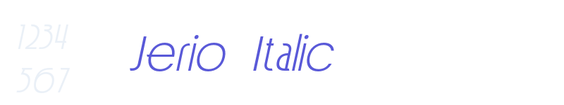 Jerio  Italic-related font