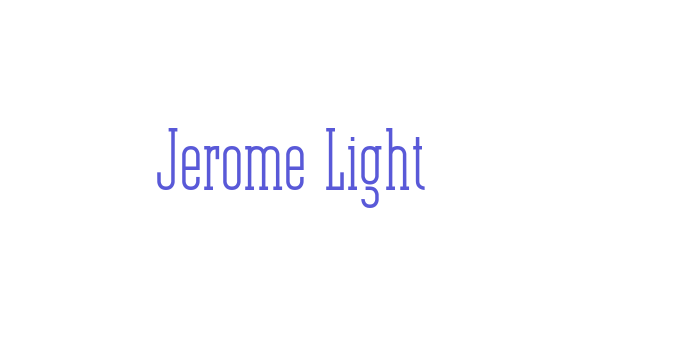 Jerome Light Font Download